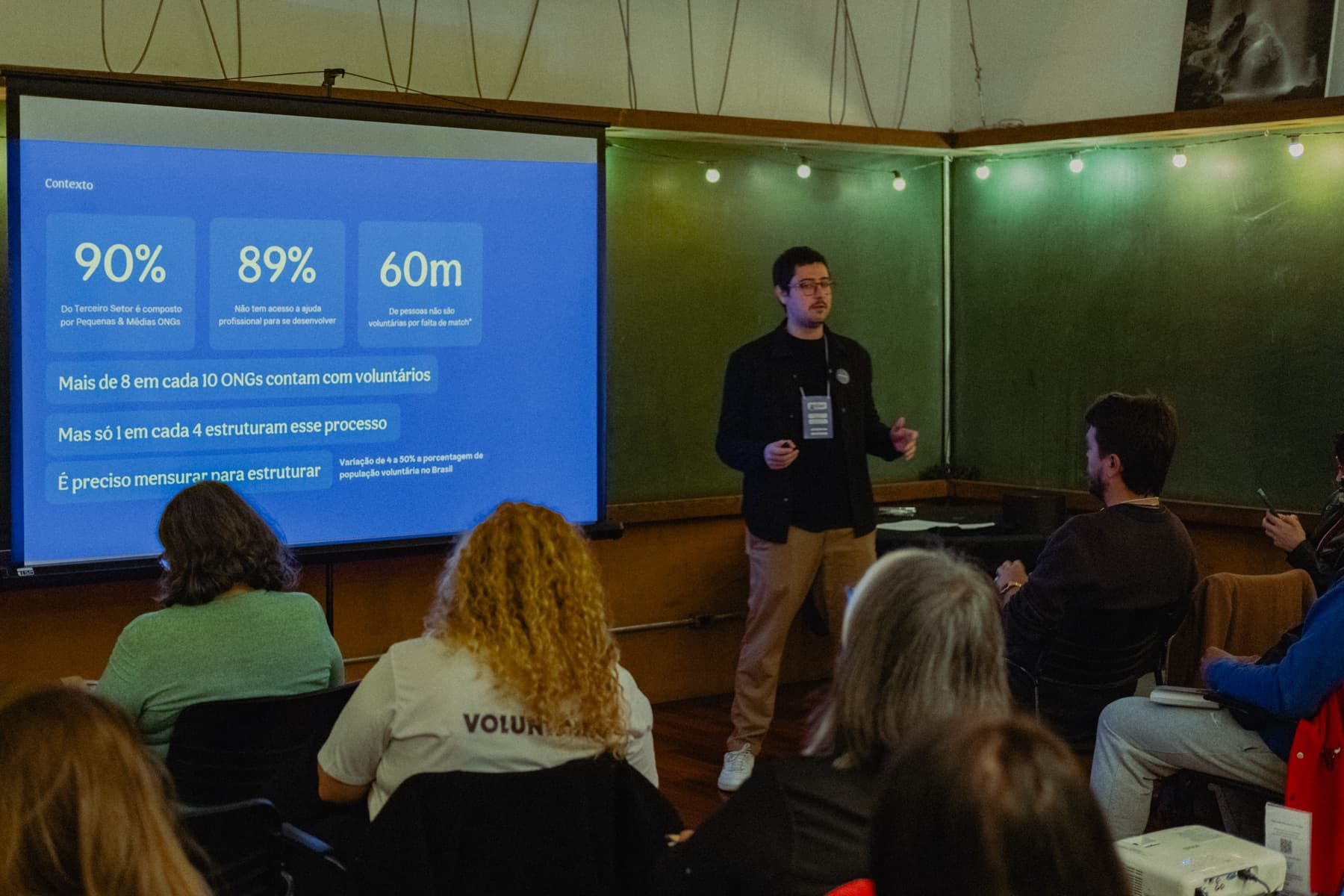 Apresentação dos dados do voluntariado