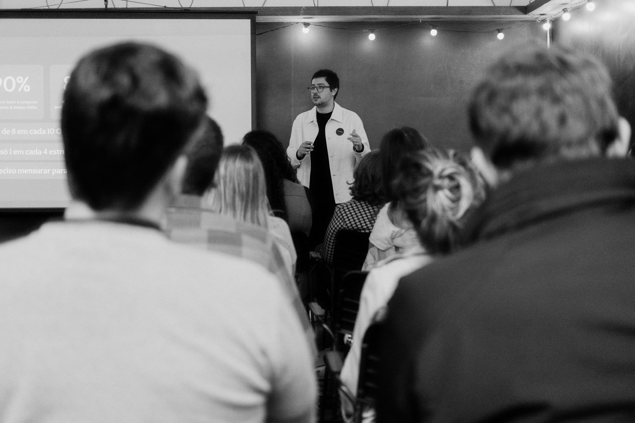 Palestra para a plateia em uma edição anterior do VOLUN