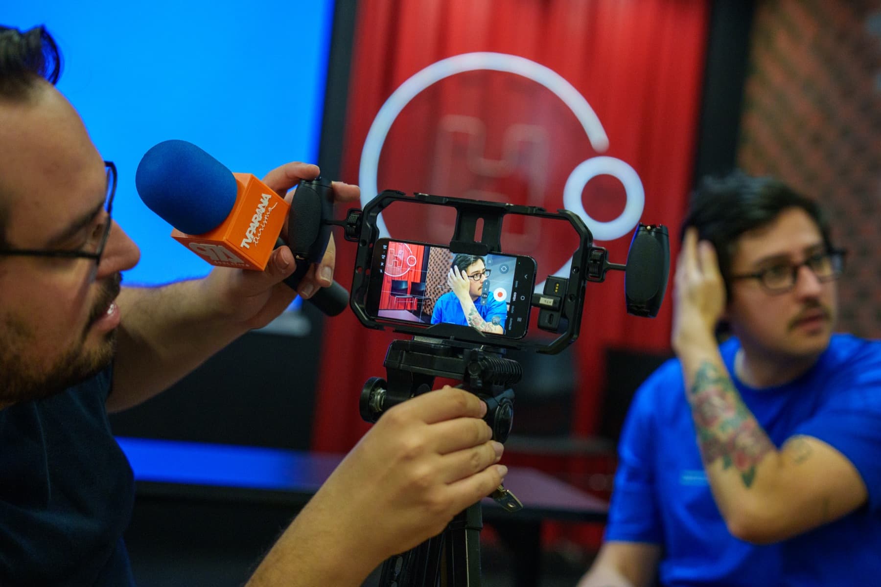 Bastidores da cobertura da TV